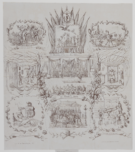 29119 Afbeeldingen van de verschillende voorvallen in het corps kwekelingen Mavors Medicator van de Rijkskweekschool ...